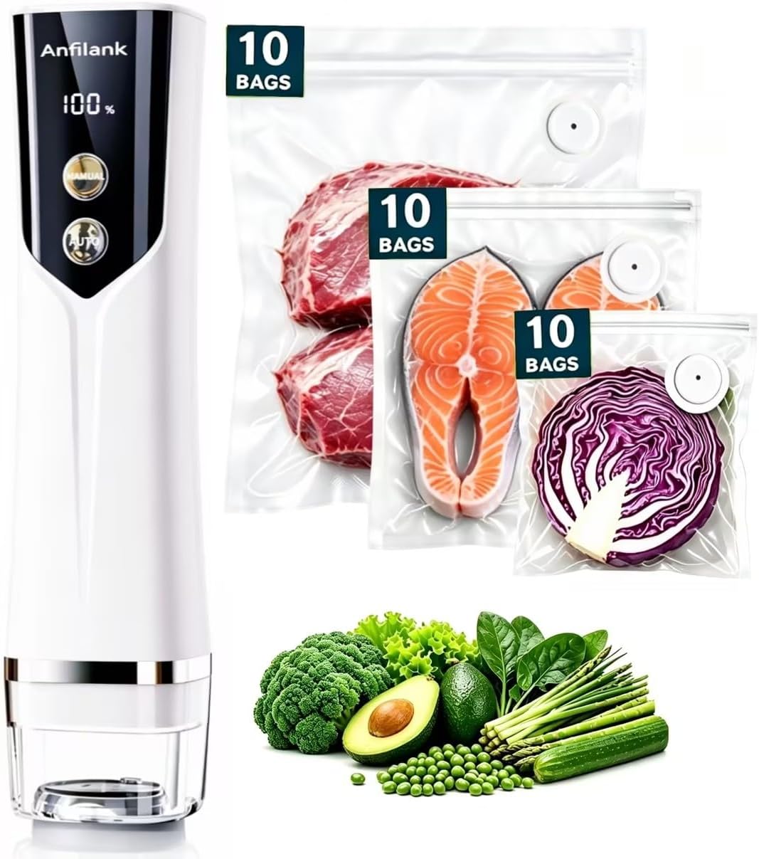 Sellador de vacío de alimentos de mano para alimentos, ahorrador de