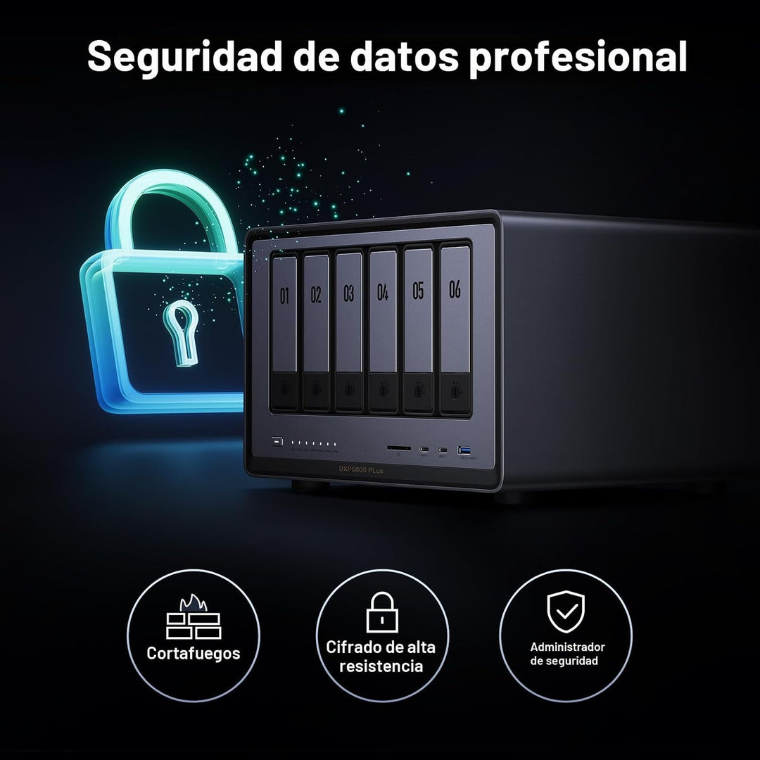 UGREEN NAS DXP6800 Plus NAS de escritorio de 6 bahías, CPU Intel i3...