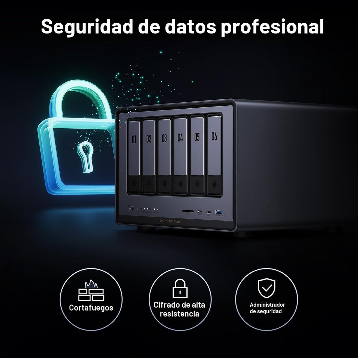 UGREEN NAS DXP6800 Plus NAS de escritorio de 6 bahías, CPU Intel i3...