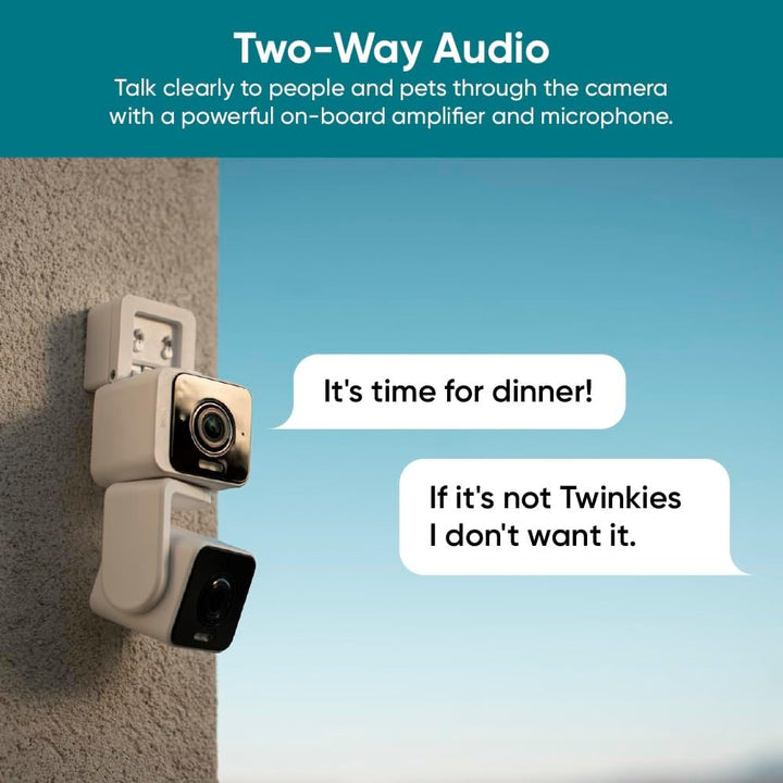 WYZE Duo Cam Pan IP65 2K 360° Pan\/Tilt Cámara de seguridad intelig...