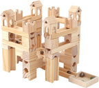 Carrera de mármol de madera para niños, juego de construcción de laberinto