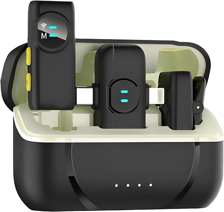 MAYBESTA Micrófono Lavalier inalámbrico para iPhone y teléfono Andr...
