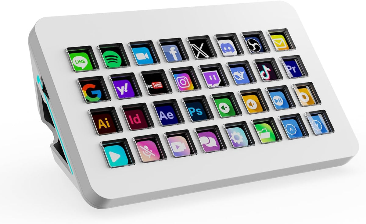 /VSDinside Stream Dock XL Advanced Studio Controller, 32 teclas macro, acciones de activación en aplicaciones y software como OBS, Twitch, YouTube y más, funciona con Mac y PC, Stream