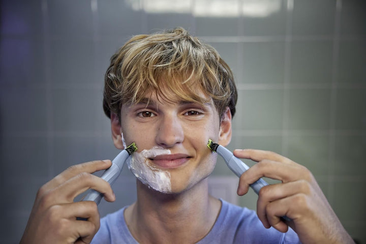 Philips OneBlade First Shave, Sistema de Afeitado Eléctrico Híbrido...