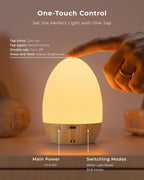 Lámpara Luz nocturna para guardería del bebé, luz táctil recargable con 17 modos de color, luz nocturna de bebé regulable continua para lactancia materna y dormitorio de los niños (Haya-1P)