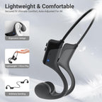 Auriculares de conducción ósea, oreja abierta, Bluetooth 5.4, IPX5 impermeable, batería de 10 horas, auriculares deportivos inalámbricos ligeros, auriculares a prueba de sudor para correr