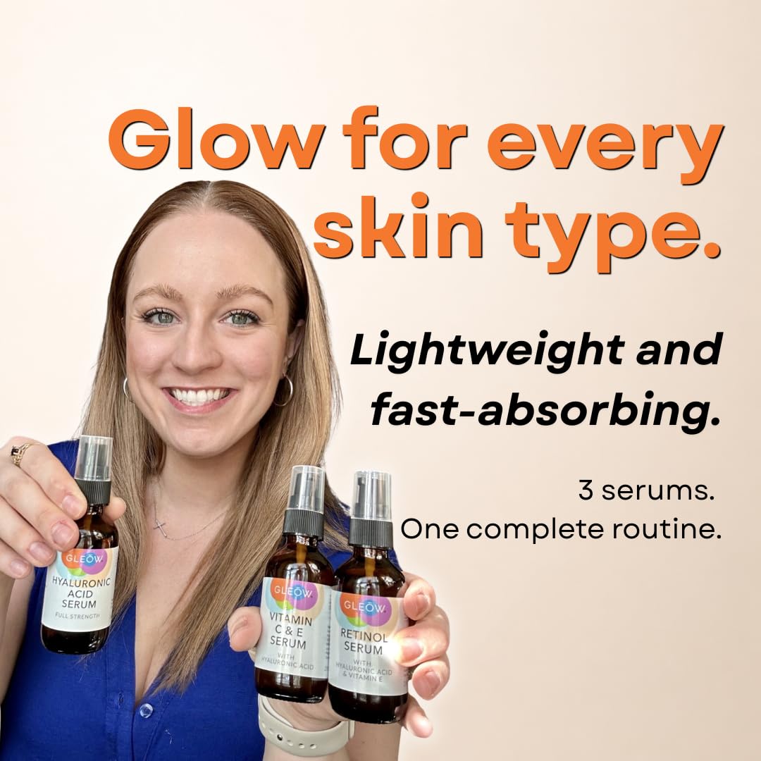 GLEOW Suero de Retinol para el Rostro, Vitamina C con Suero Facial...