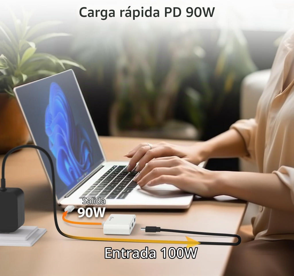 j5create USB tipo C a 4K HDMI y USB-A 3.0 con PD 100W