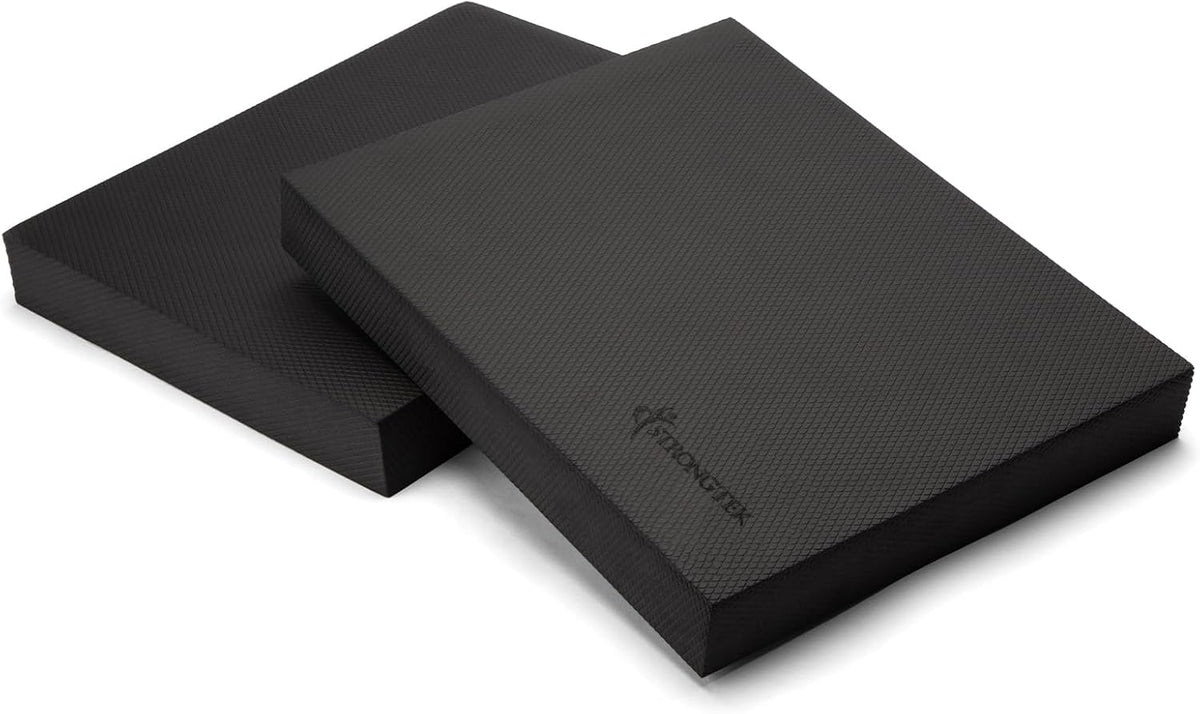 StrongTek Almohadilla de equilibrio profesional de espuma para ejercicios, 15.8 x 13 x 2 pulgadas, rodillera de espuma TPE de alta densidad, antideslizante y resistente al agua, para entrenamiento de