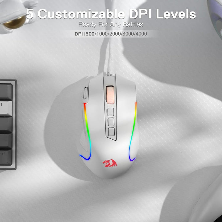 Redragon M612 Predator RGB - Mouse para juegos con cable óptico de...
