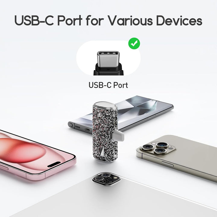 iWALK Cargador USB C portátil, batería externa ultracompacta de 450...