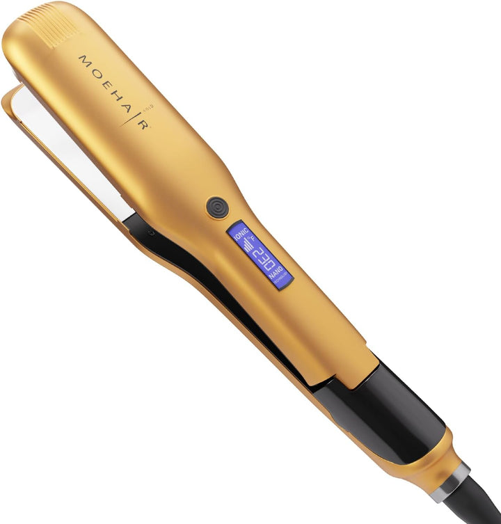 MOEHAIR Plancha de pelo profesional iónica de titanio para alisar,...