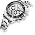 OLEVS Mujer Relojes Analógicos de Diamante de Cuarzo con Correa de Acero Inoxidable y Cronógrafo
