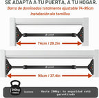 Barra de Tijera para Puerta Ajustable sin Tornillos de 440 lbs