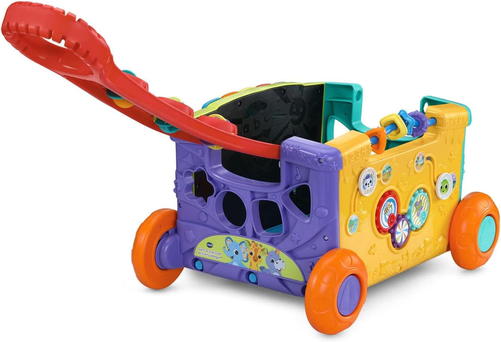 VTech Ordenar y descubrir carro de actividades para niños pequeños, rojo