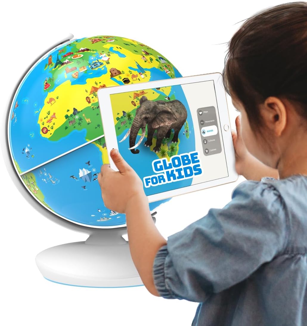 Orboot de Shifu: El globo terráqueo educativo de realidad aumentada | Juguete Stem para niños y niñas de 4 a 10 años | Ideal para regalo (sin fronteras ni nombres en el globo)
