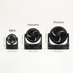 IRIS USA WOOZOO Ventilador de escritorio mediano, oscilante, inclin...