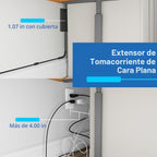 LIDER Extensor de salida con 3 receptáculos, 2 regletas de alimentación
