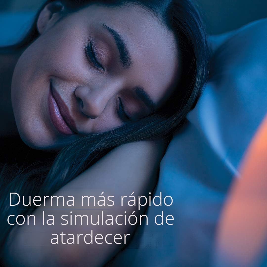 Luz de despertador con simulación de amanecer en color Philips HF35...