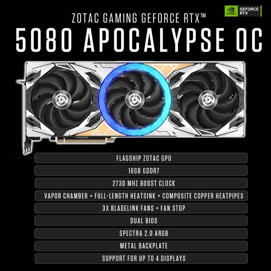 ZOTAC MEK PC para juegos, Ryzen 7 9800X3D, NVIDIA RTX 5080 16GB | D...