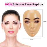 Tabla de práctica de maquillaje 3D, cara de silicona, maniquí reuti...
