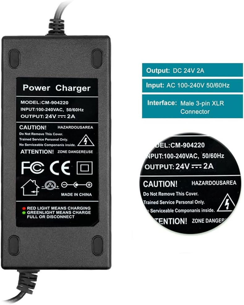 Cargador de scooter eléctrico de 24 V 2 A adecuado para Go