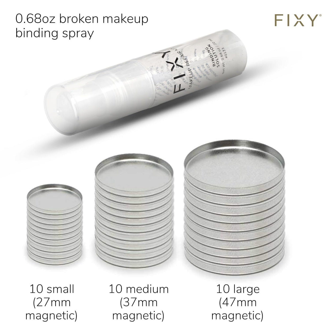 FIXY Kit de recarga de maquillaje definitivo: incluye 30 sartenes m...