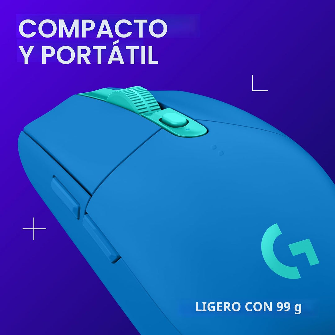 Logitech G305 LIGHTSPEED - Mouse inalámbrico para juegos, sensor He...