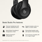 Beats Studio Pro - Auriculares inalámbricos Bluetooth, Negro, Cable Beats Studio Pro y USB-C