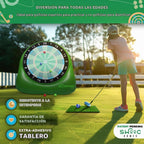 Swooc Games® - Bull Chipper™ | Dardos de golf gigantes (más de 6 pies de alto) con más de 10 juegos de golf | Juego de patio trasero con bomba de aire | Juego de patio para adultos | Diversión gigante