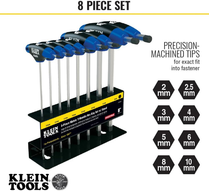 KLEIN TOOLS JTH68M - Juego de llaves hexagonales con mango en T, ju...