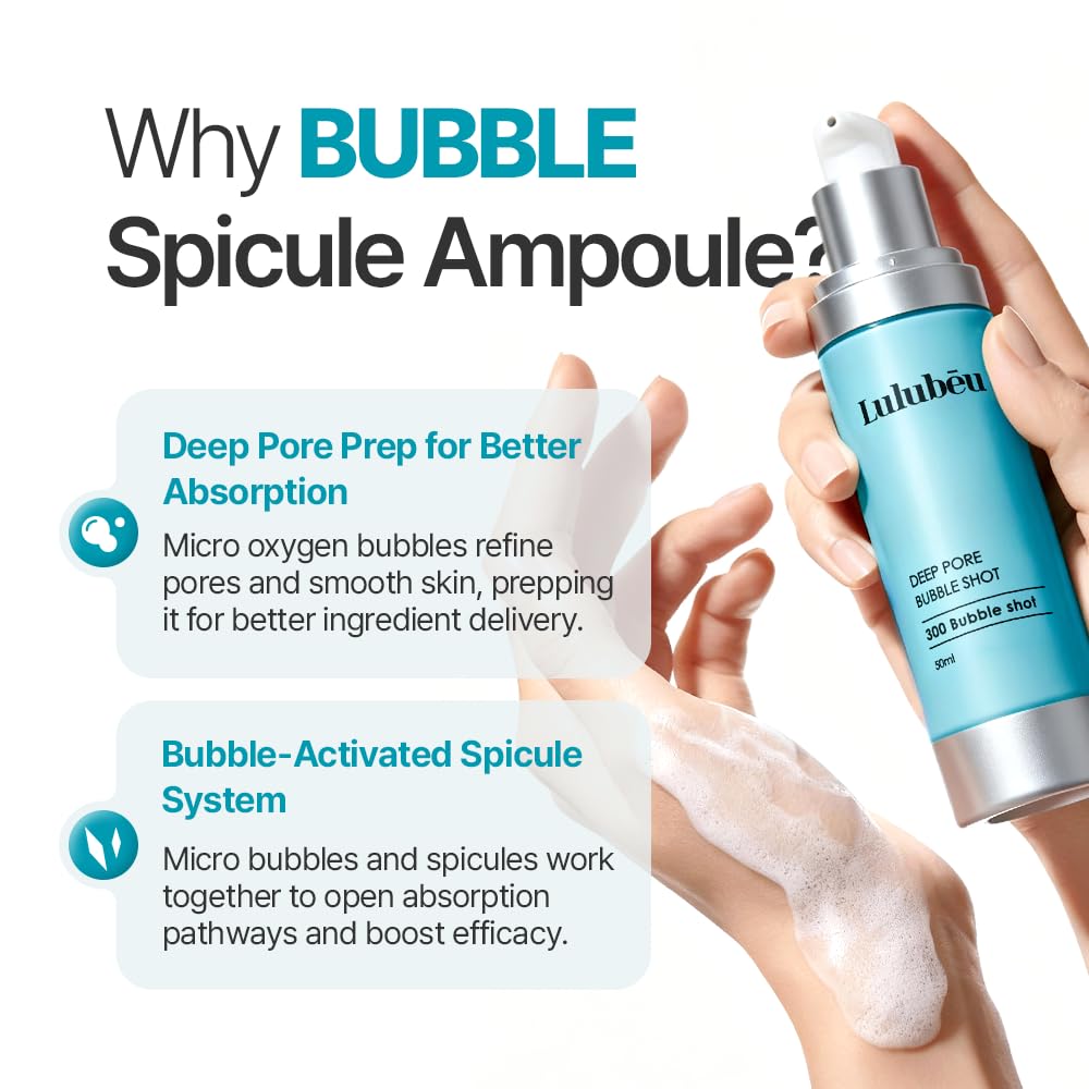 LULUBEU K-Beauty - Ampolla Deep Pore Bubble Shot, suero de preparac...