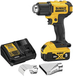 DEWALT Kit de pistola de calor de 20V MAX, inalámbrica, hasta 990 grados, 42 minutos de tiempo de funcionamiento, luz LED, batería y cargador incluidos (DCE530P1)