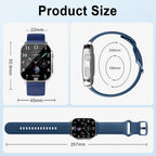 Poounur Relojes inteligentes para mujer, reloj inteligente con llamadas/mensajes/notificaciones, rastreador de actividad física con monitor de frecuencia cardíaca 24/7/sueño, reloj inteligente