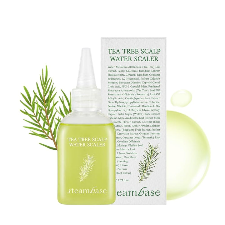 STEAMBASE Agua de Árbol de Té para el Cuero Cabelludo | Exfoliante...