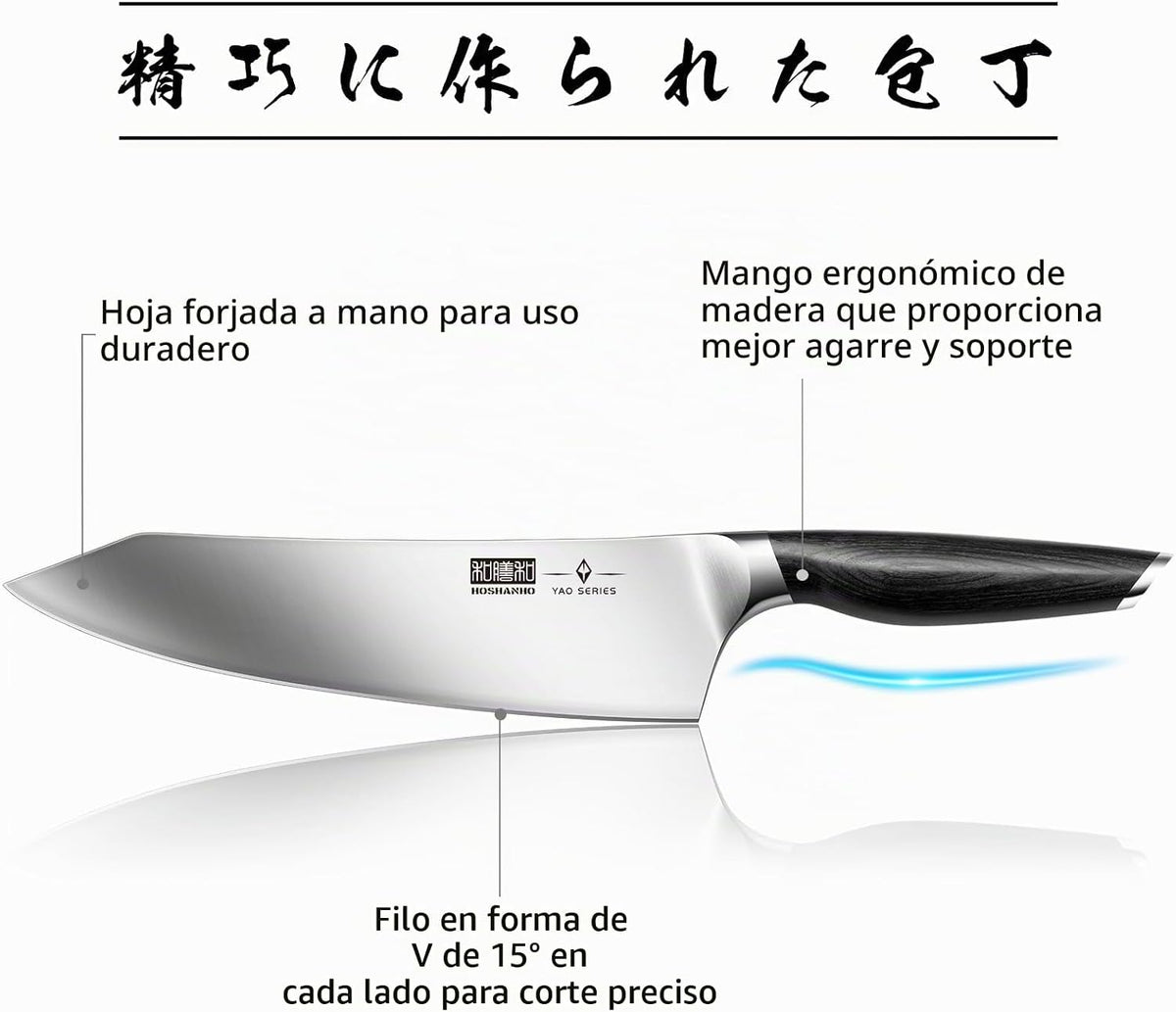 HOSHANHO Juego de cuchillos de cocina de 16 piezas con bloque