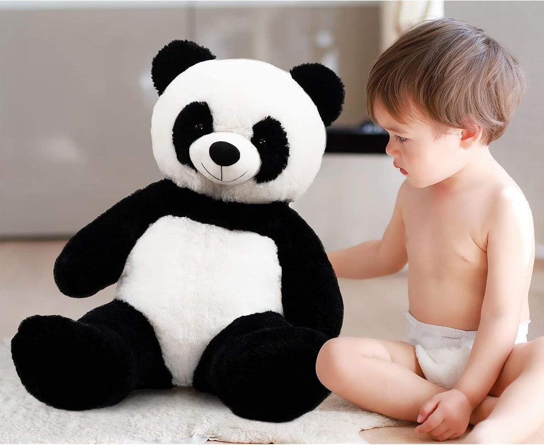 WENMOTDY Peluche de panda de peluche de oso dulce, regalos para niñ...