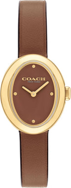 Coach Sammy Women’s - Reloj de Cuarzo 2H - Correa de Cuero de Vitela - Resistente al Agua hasta 3 ATM/30 Metros - Regalo para Ella - Diseño Moderno - Perfecto para Uso Diario - 22.5 mm