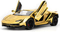 TGRCM-CZ 1/24 Lamborghini 770 Model Car, coche de juguete con sonido y luz con función de retroceso, modelo de aleación coleccionable, regalo para niños dorado