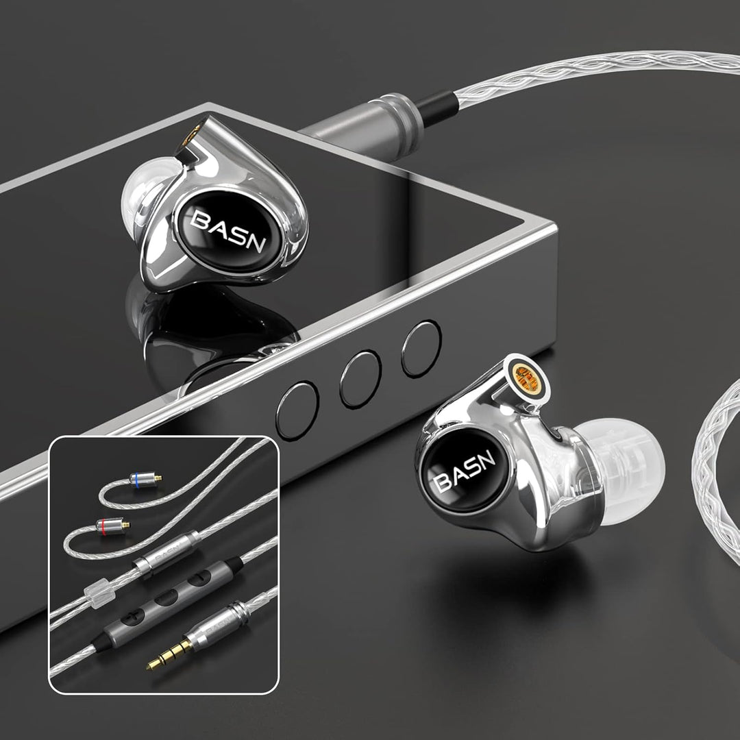 BASN Metalen PRO 4 Drivers Monitores Intrauriculares para Músicos,...