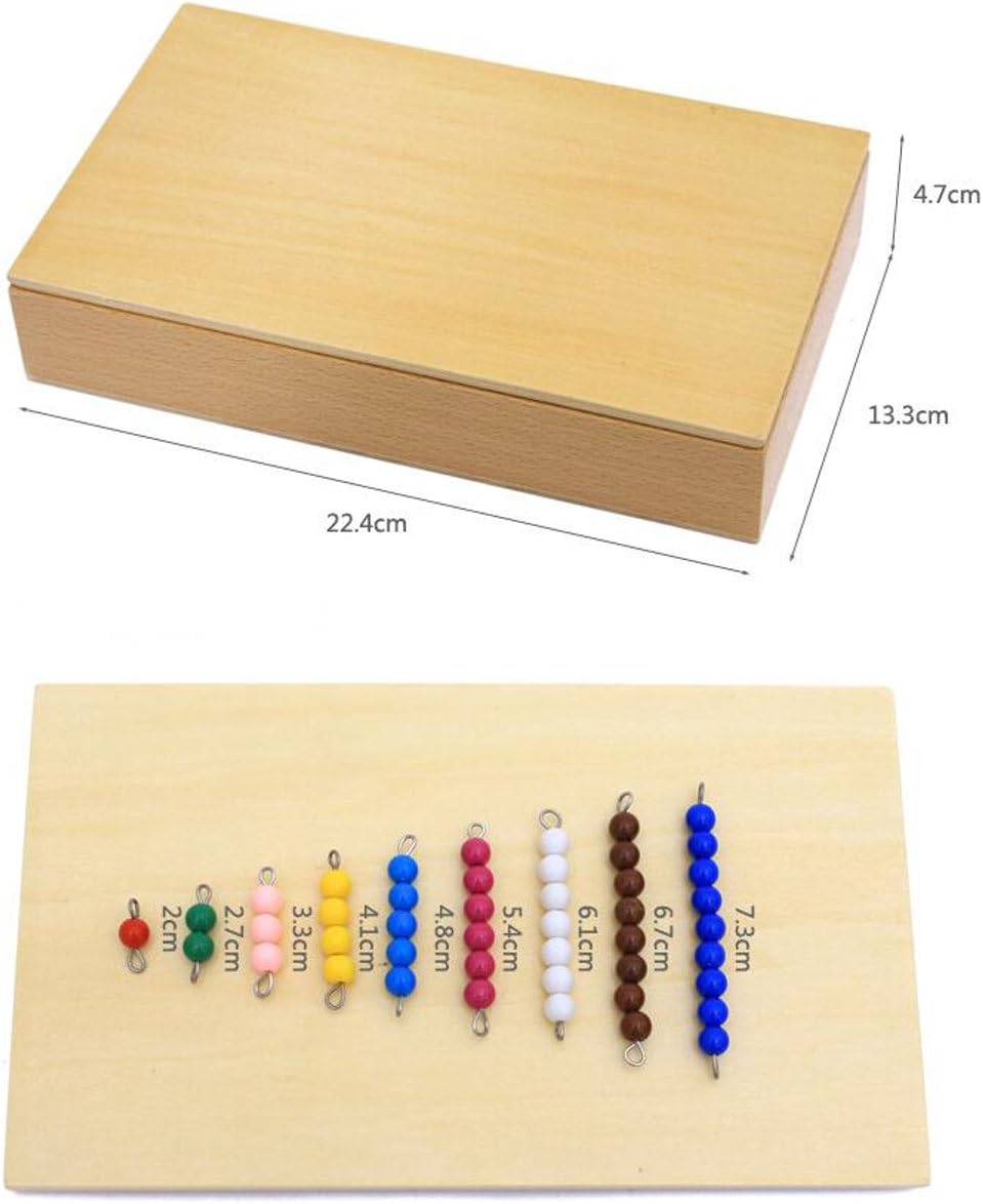 New Sky Montessori Tablero de damas Cuentas de Desarrollo Temprano Matemáticas Material para Niños Juguete de Madera Montessori Matemáticas Aprendizaje Ayudas de Adición y Resta