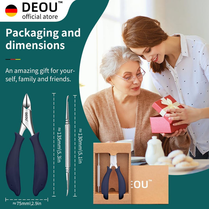 DEOU - Cortaúñas de podólogo, herramientas para uñas encarnadas par...
