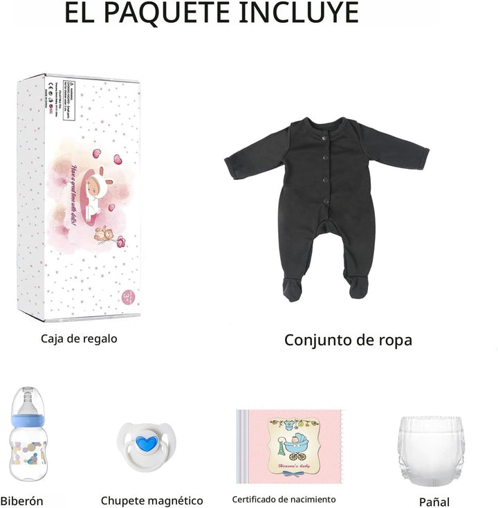 CHAREX Reborn - Muñecas de bebé recién nacido realistas de 18 pulga...