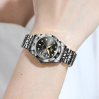 OPK Reloj de pulsera para mujer de acero inoxidable para mujer