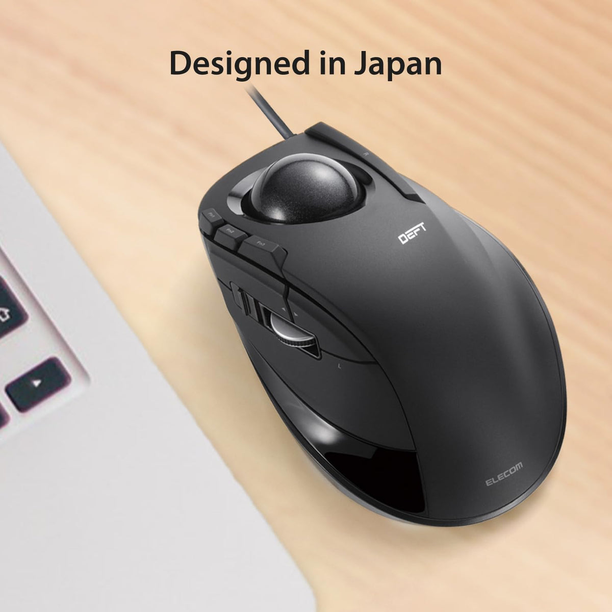 ELECOM Ratón DEFT Trackball, con cable, control de dedos, función d...