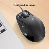 ELECOM Ratón DEFT Trackball, con cable, control de dedos, función d...