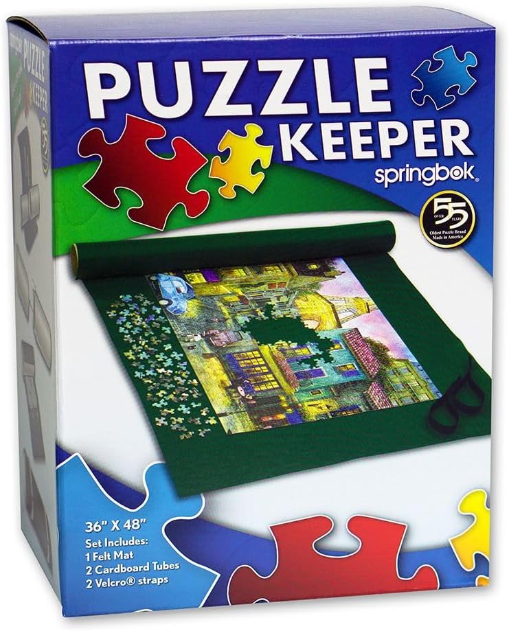 Springbok Puzzle Keeper - Alfombrilla de fieltro enrollable para