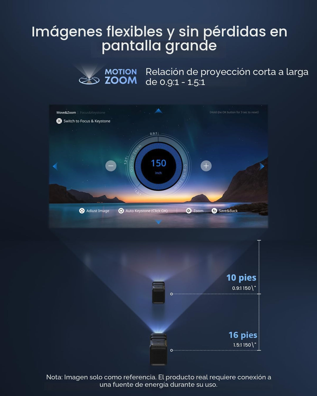 NEBULA Proyector láser 4K triple X1, Nebulamaster, 3500 lúmenes ANS...