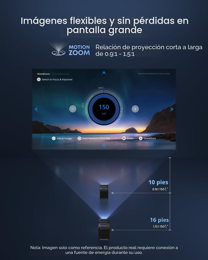 NEBULA Proyector láser 4K triple X1, Nebulamaster, 3500 lúmenes ANS...