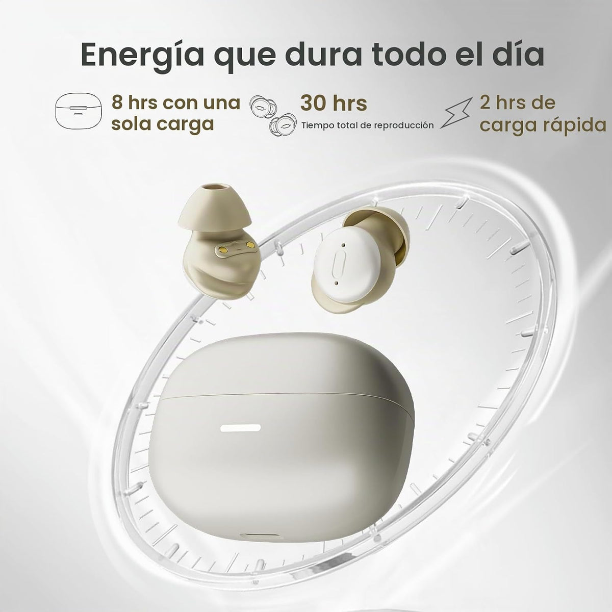 Auriculares para dormir de lado con ruido blanco y modo de sueño, auriculares ANC con cancelación de ruido para dormir, batería ultra larga, mini auriculares invisibles, Bluetooth 6.0 con función de